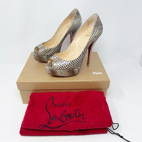 Christian Louboutin Peep Toe Platform Heels  EU 36.5 - Picture 2 of 11